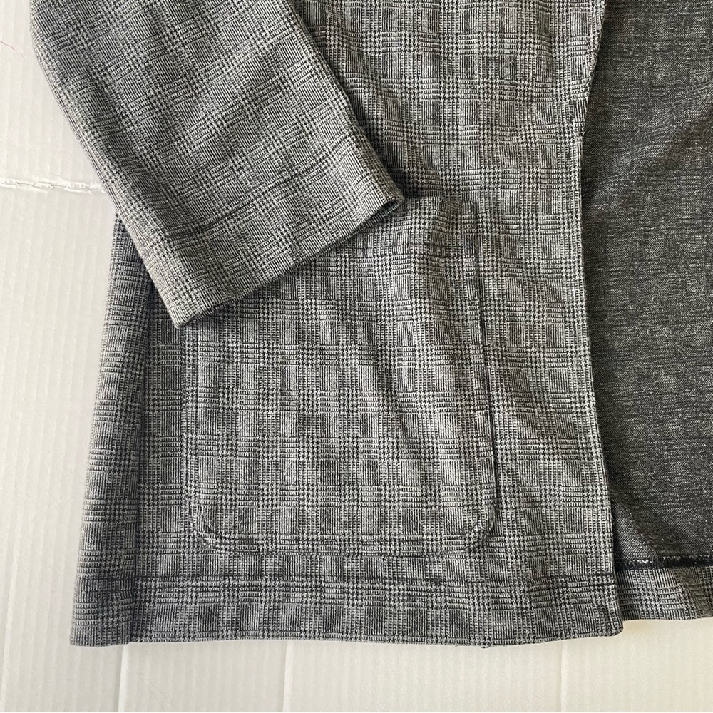 Madewell Gray Plaid Oversized Blazer Jacket Sweater Open Front - Picture 11 of 11
